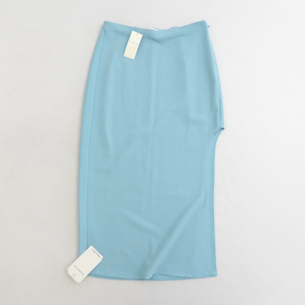 Abercrombie & Fitch Womens Skirt Size Small Blue Slim Midi Side Slit